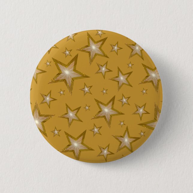 Badge Rond 5 Cm Bouton "Or" Stars or (Devant)
