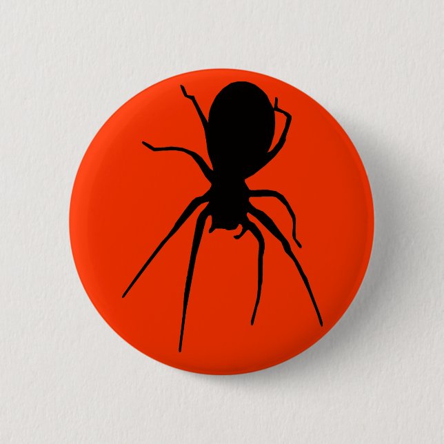 Badge Rond 5 Cm Bouton Orange Déplaisant Spider (Devant)