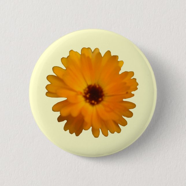 Badge Rond 5 Cm Bouton orange Marigold (Devant)