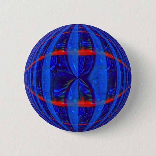 Badge Rond 5 Cm Bouton Orb bleu foncé rond (Devant)
