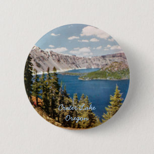Badge Rond 5 Cm Bouton Oregon du lac Crater