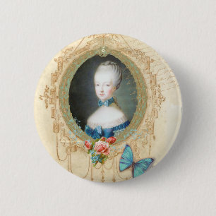 Badge Rond 5 Cm Bouton orné de la jeune Marie Antoinette