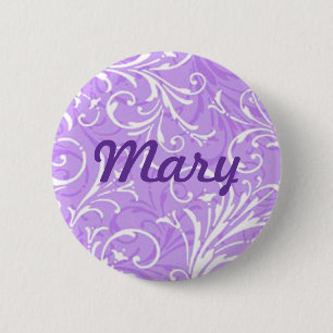 Badge Rond 5 Cm Bouton ornemental personnalisé violet