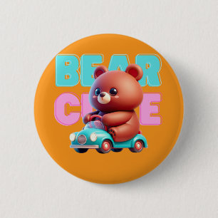 Badge Rond 5 Cm Bouton Ours Cute