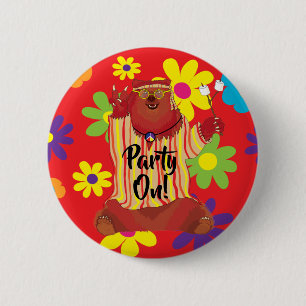 Badge Rond 5 Cm Bouton Ours super