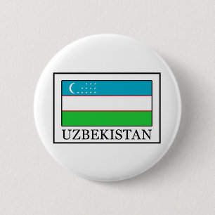Badge Rond 5 Cm Bouton Ouzbékistan