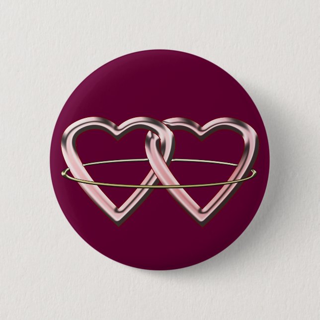 Badge Rond 5 Cm Bouton païen de symbole de mariage (Devant)