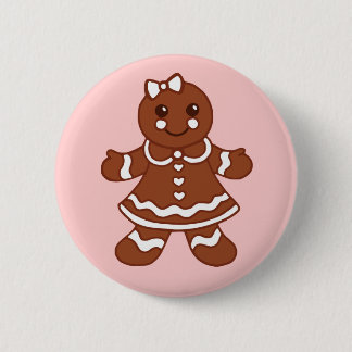 Badge Rond 5 Cm Bouton pain d'épice