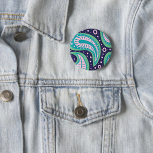 Badge Rond 5 Cm Bouton Paisley personnalisable