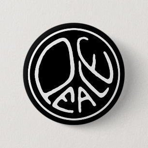 Badge Rond 5 Cm Bouton Paix