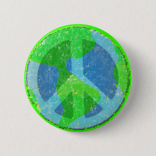 Badge Rond 5 Cm Bouton Paix sur Terre