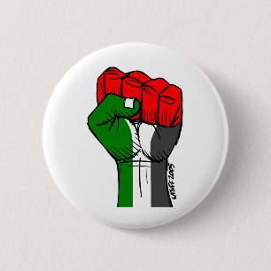 Badge Rond 5 Cm Bouton palestinien de poing de Carlos Latuff