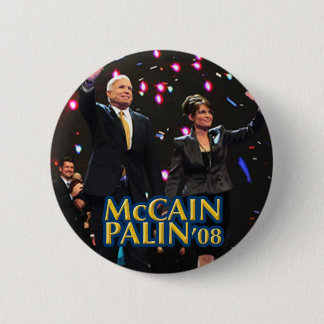 Badge Rond 5 Cm Bouton Palin McCain
