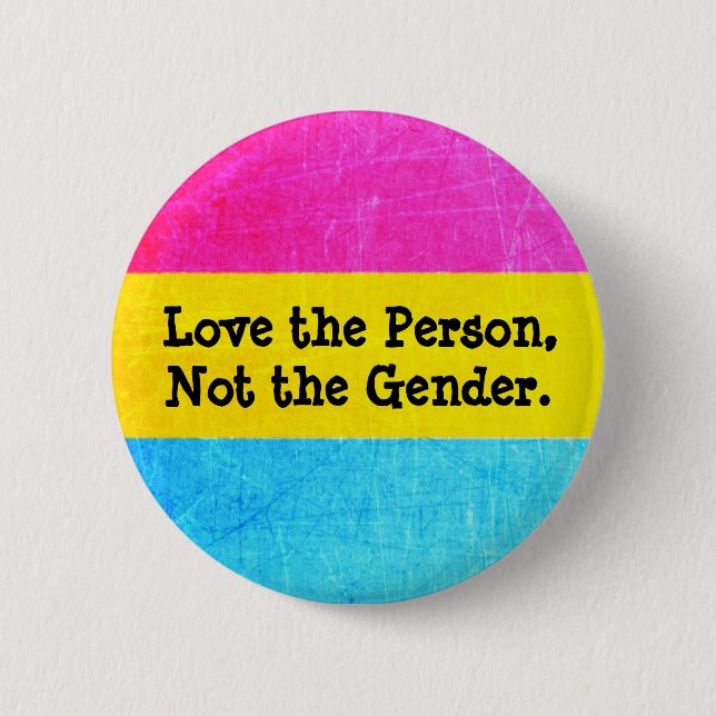 Badge Rond 5 Cm Bouton Pansexual (Devant)