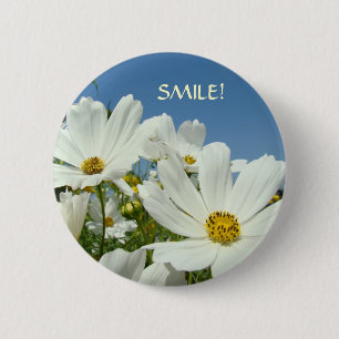 Badge Rond 5 Cm Bouton PÂQUERETTES Sourire ! Bouton Cadeaux de la