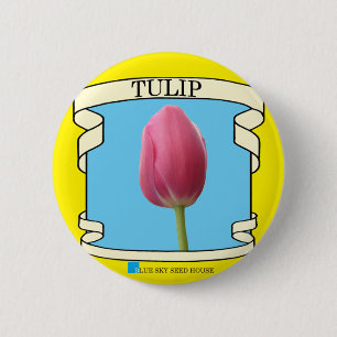 Badge Rond 5 Cm Bouton Paquet de graines de tulipe