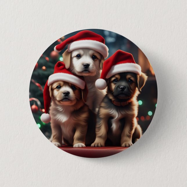 Badge Rond 5 Cm Bouton Paquets (Devant)