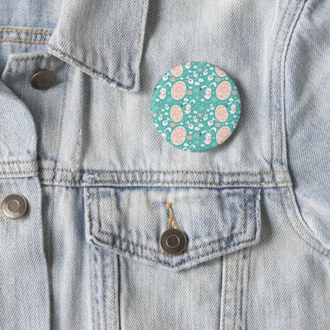 Badge Rond 5 Cm Bouton Parade de Pâques (En situation)