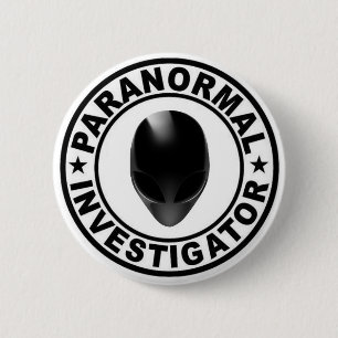 Badge Rond 5 Cm Bouton paranormal d'alien d'investigateur