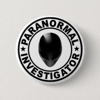 Badge Rond 5 Cm Bouton paranormal d'alien d'investigateur