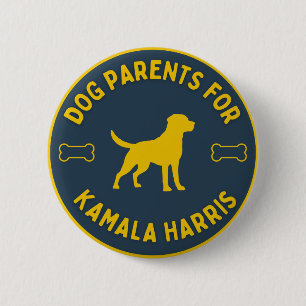 Badge Rond 5 Cm Bouton Parents de chiens pour Kamala Harris