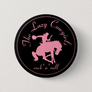 Badge Rond 5 Cm Bouton paresseux de cow-girls