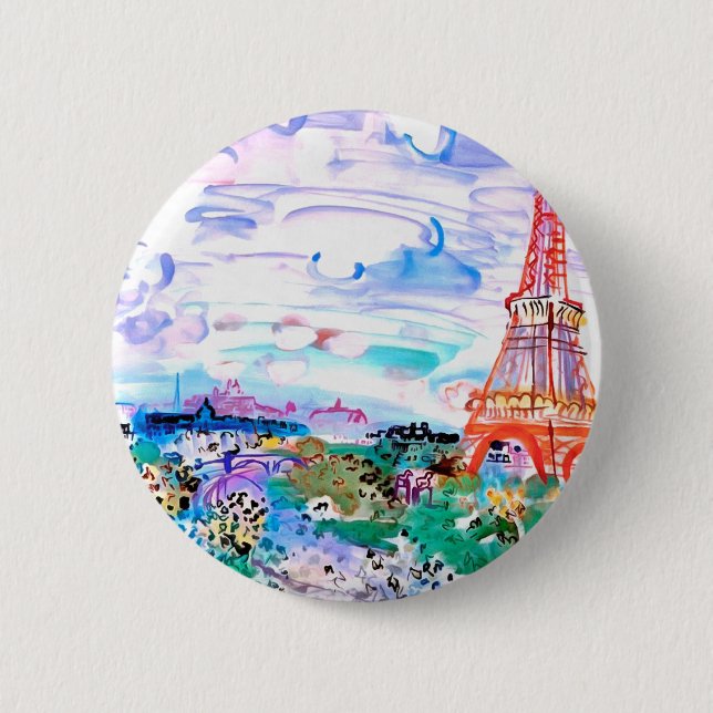 Badge Rond 5 Cm Bouton Paris Raoul Dufy (Devant)