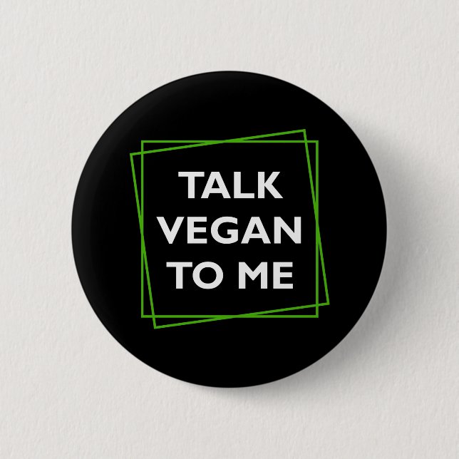 Badge Rond 5 Cm Bouton Parler Vegan à moi (Devant)