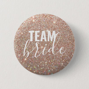 Badge Rond 5 Cm Bouton - Parties scintillant Rose Gold Fab Team Br