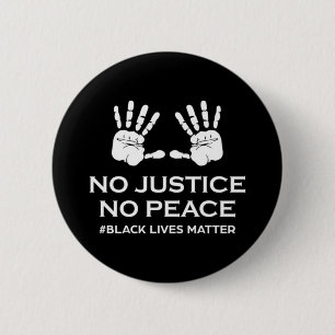 Badge Rond 5 Cm Bouton Pas de justice pas de paix