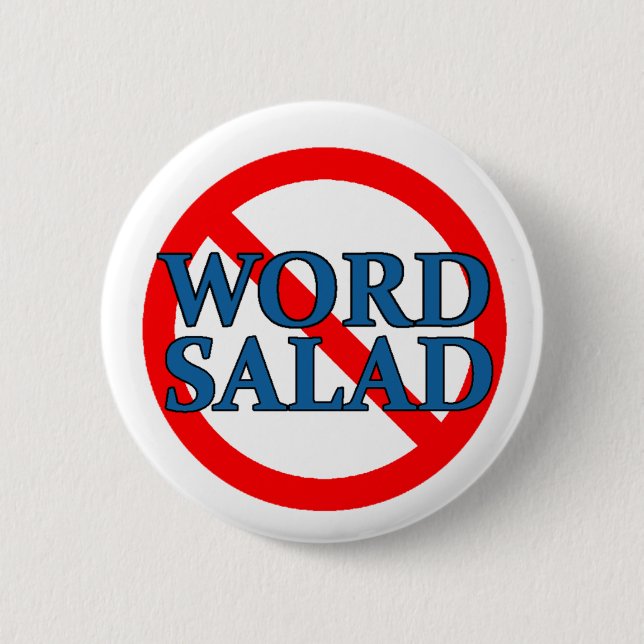 Badge Rond 5 Cm Bouton Pas de salade Word (Devant)