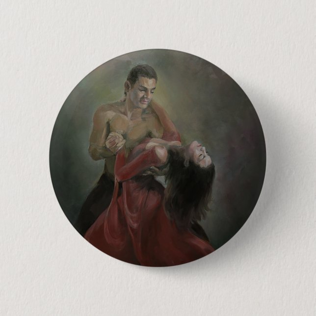 Badge Rond 5 Cm Bouton Passionate Paso Doble (Devant)
