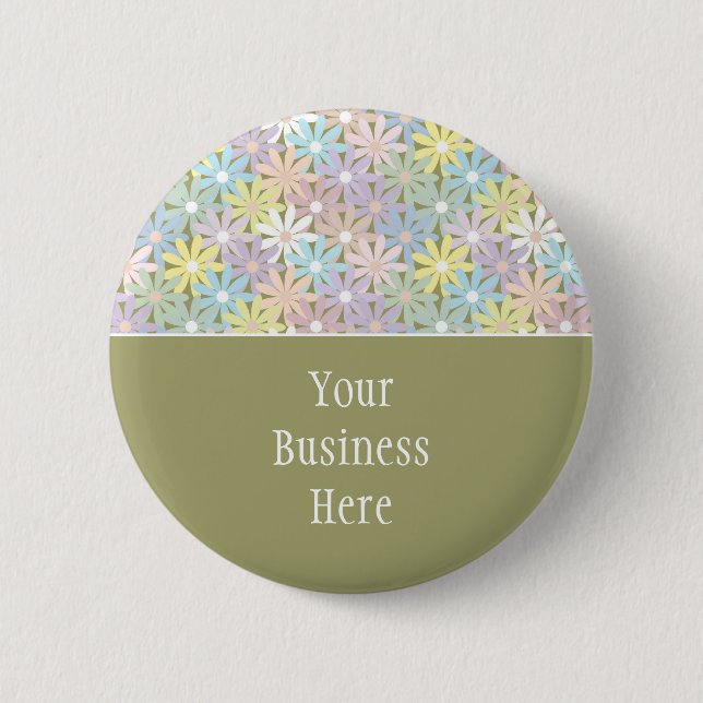 Badge Rond 5 Cm Bouton Pastel Florals (Devant)