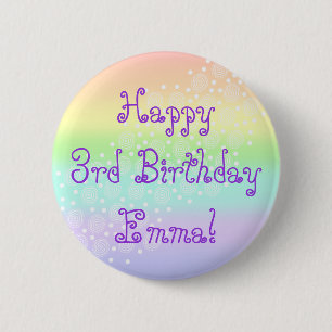 Badge Rond 5 Cm Bouton Pastel Rainbow Circles en cercles