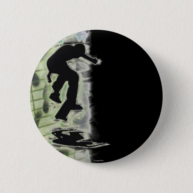 Badge Rond 5 Cm Bouton Patinage (Devant)