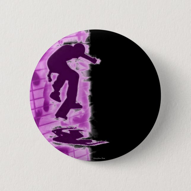Badge Rond 5 Cm Bouton Patinage (Devant)
