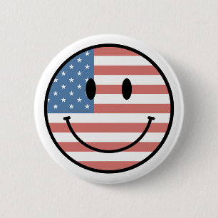 Badge Rond 5 Cm Bouton patriotique