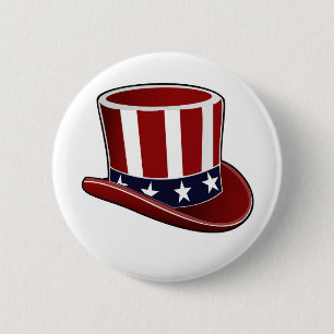 Badge Rond 5 Cm Bouton patriotique Casquette de l'oncle Sam