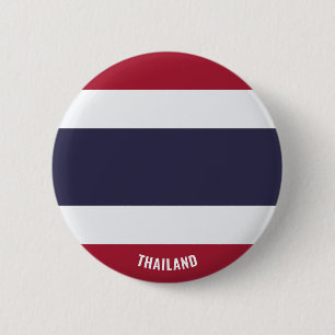 Badge Rond 5 Cm Bouton Patriotique Charming Flag Thaïlande