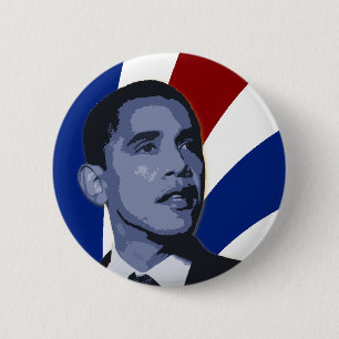 Badge Rond 5 Cm Bouton patriotique de Barack Obama