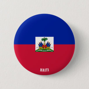Badge Rond 5 Cm Bouton patriotique de charme du drapeau haïtien