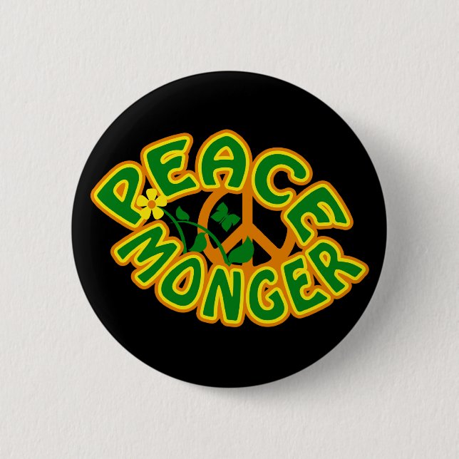 Badge Rond 5 Cm Bouton Peace Monger (Devant)