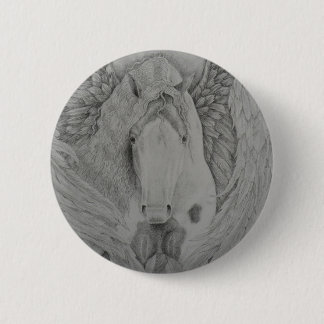 Badge Rond 5 Cm Bouton Pegasus Tzigane