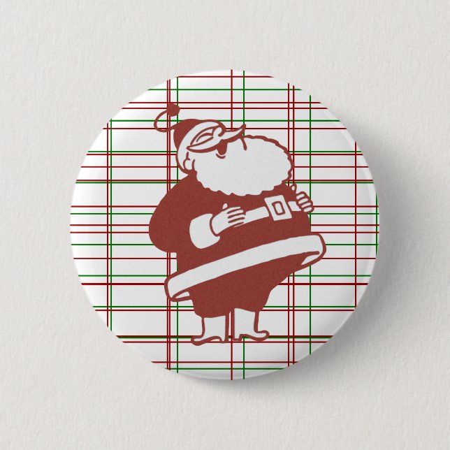 Badge Rond 5 Cm Bouton père Noël (Devant)