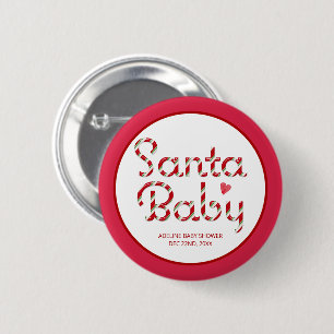 Badge Rond 5 Cm Bouton père Noël Baby Christmas Baby shower Party
