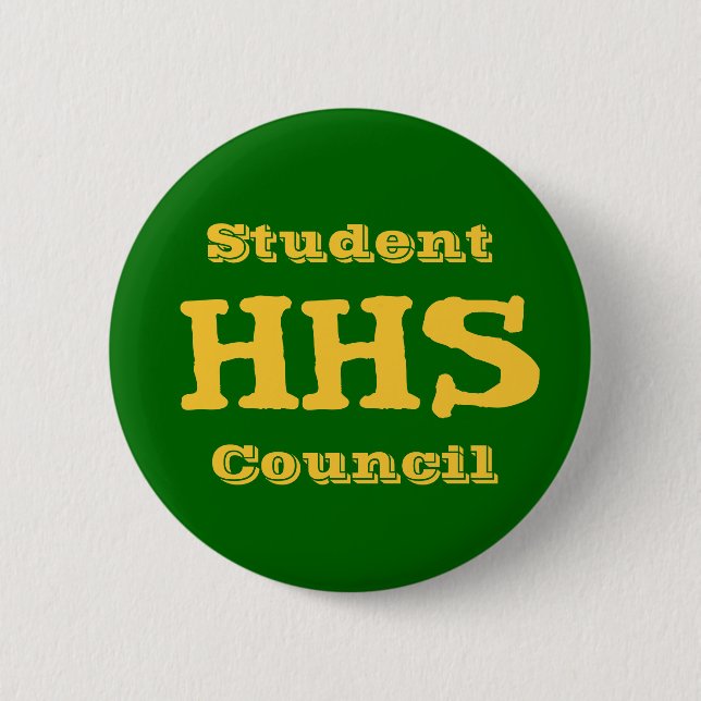 Badge Rond 5 Cm Bouton personnalisable de club de HHS (Devant)