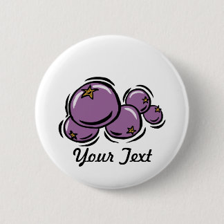 Badge Rond 5 Cm Bouton personnalisable de myrtille (LUMIÈRE)