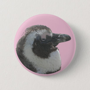 Badge Rond 5 Cm Bouton personnalisable de pingouin sud-africain