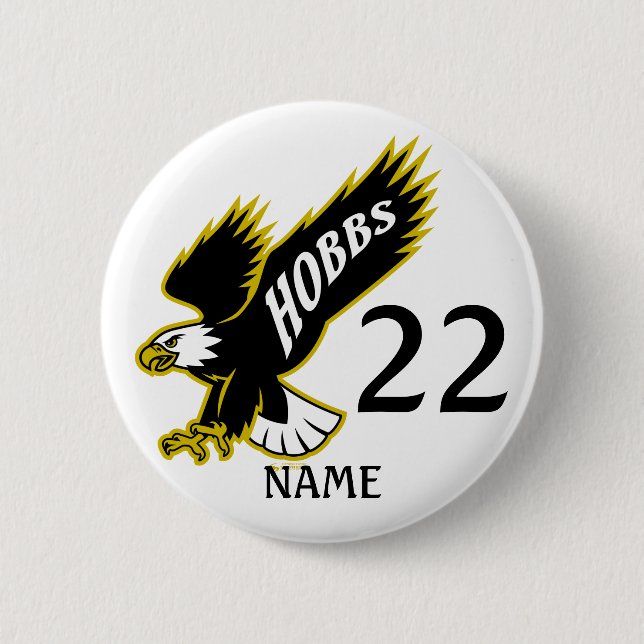 Badge Rond 5 Cm Bouton personnalisable Hobbs Eagles (Devant)