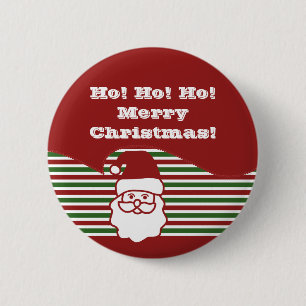 Badge Rond 5 Cm Bouton personnalisable Jolly Santa Claus
